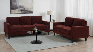 Ruth Stationary Sofa Set in Rust - Coaster Furniture