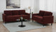 Ruth Stationary Sofa Set in Rust - Coaster Furniture