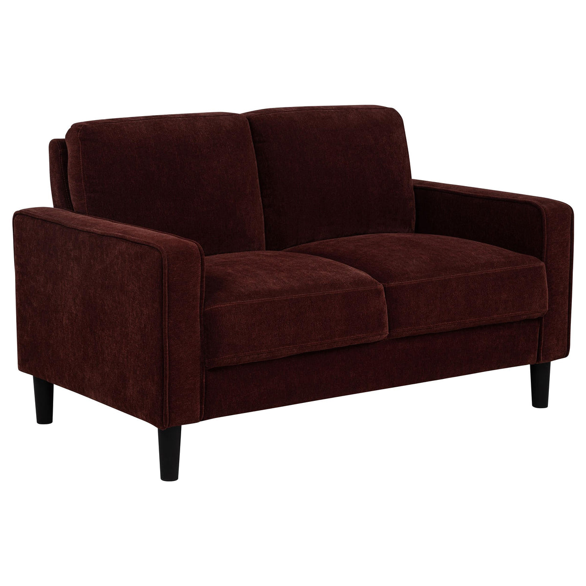 Ruth Stationary Sofa Set in Rust - Coaster Furniture