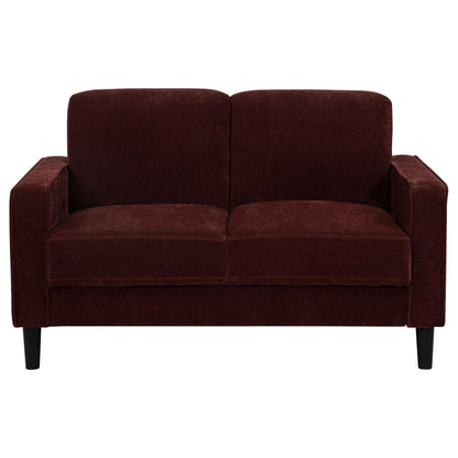 Ruth Stationary Sofa Set in Rust - Coaster Furniture