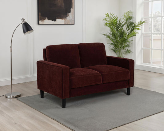 Ruth Loveseat in Rust - Coaster Furniture