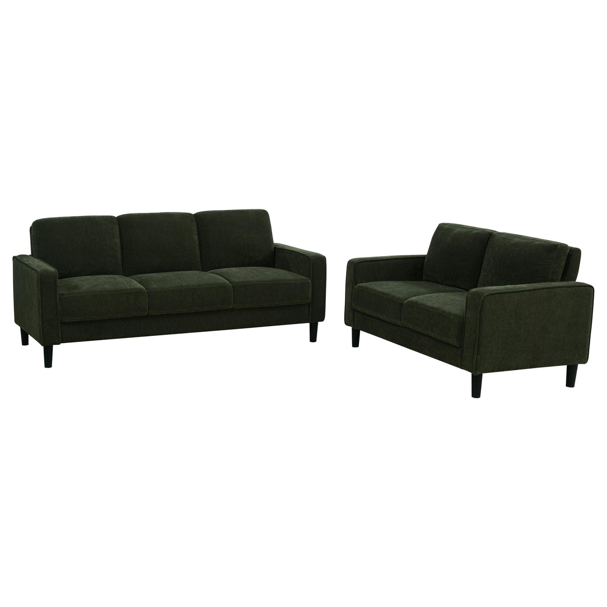 Ruth Stationary Sofa Set in Rust - Coaster Furniture