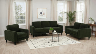Ruth Stationary Sofa Set in Rust - Coaster Furniture