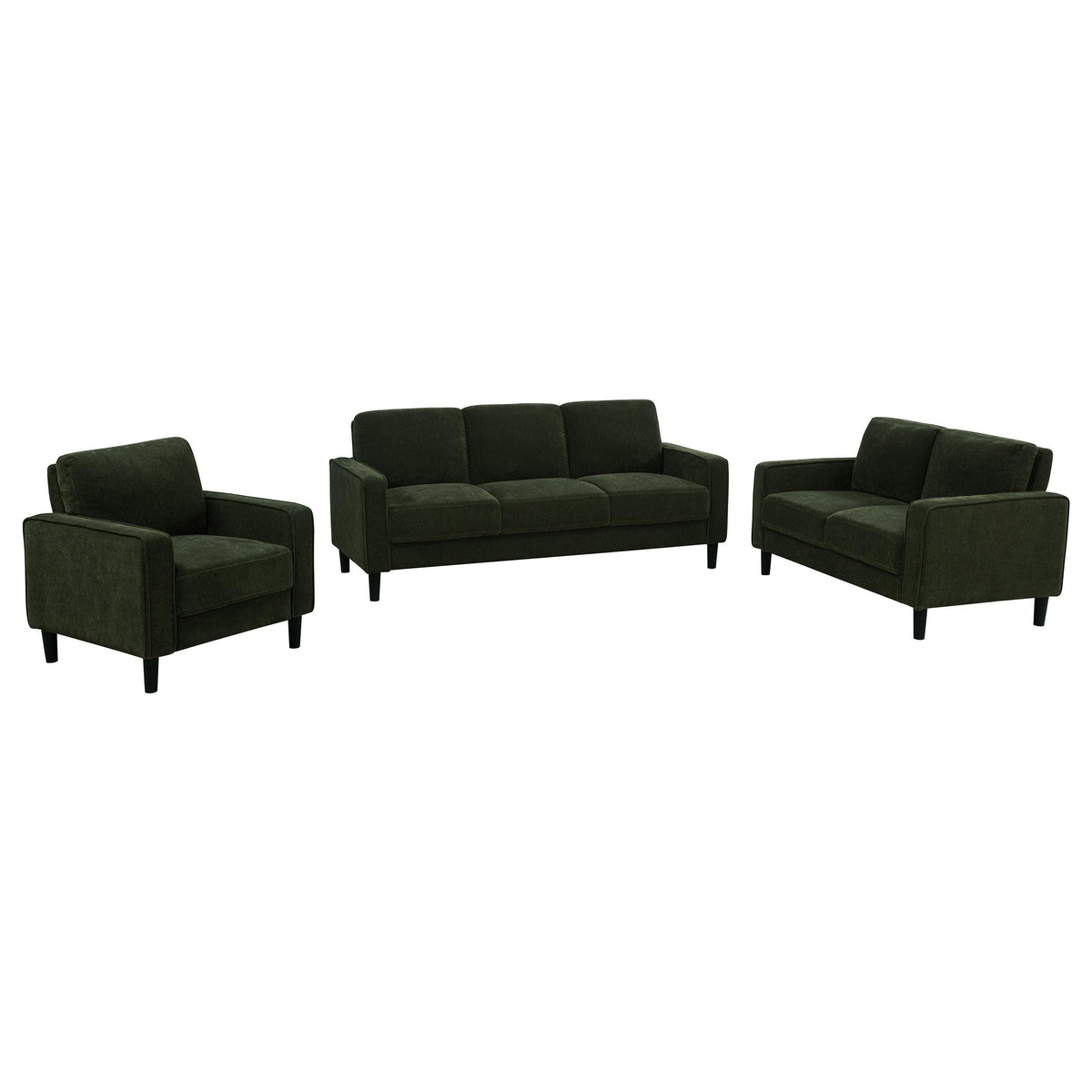 Ruth Stationary Sofa Set in Rust - Coaster Furniture