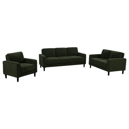 Ruth Stationary Sofa Set in Rust - Coaster Furniture