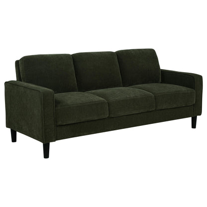 Ruth Stationary Sofa Set in Rust - Coaster Furniture