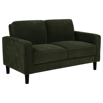 Ruth Stationary Sofa Set in Rust - Coaster Furniture