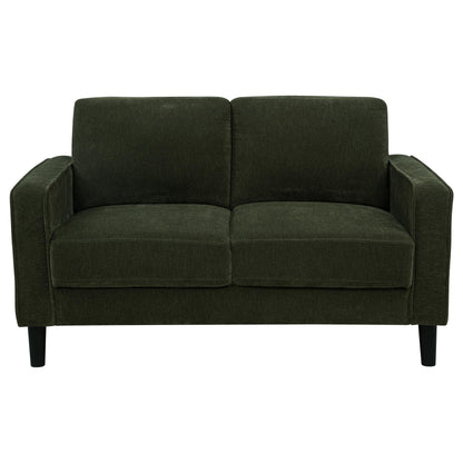 Ruth Stationary Sofa Set in Rust - Coaster Furniture