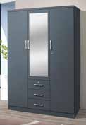 340 3 Door with Mirror / 2 Drawer