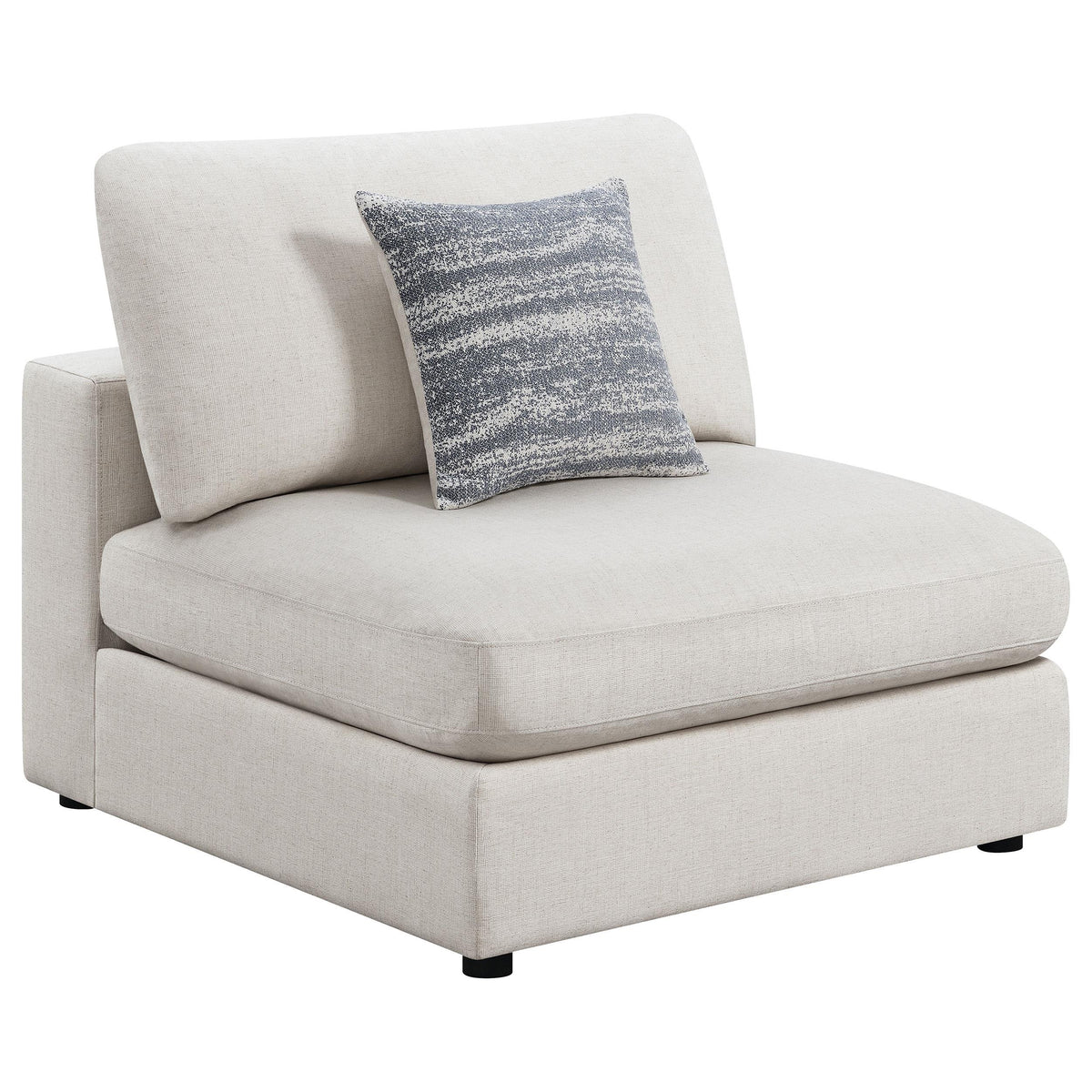 Serene Armless Chair in Beige - Coaster Furniture