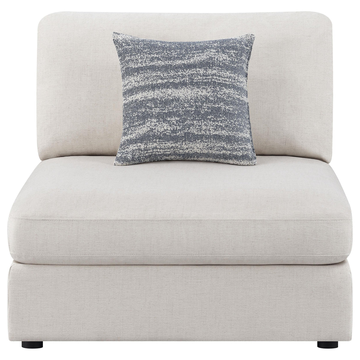 Serene Armless Chair in Beige - Coaster Furniture
