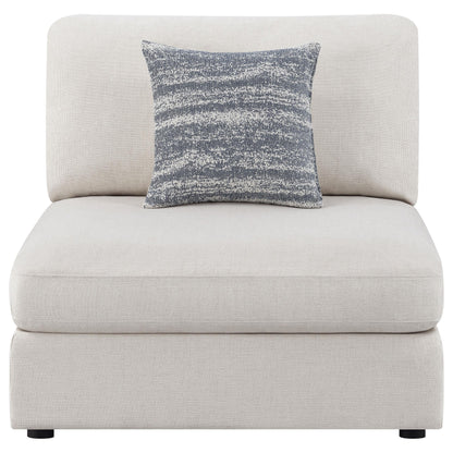 Serene Armless Chair in Beige - Coaster Furniture