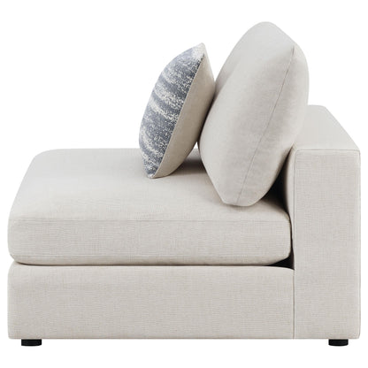 Serene Armless Chair in Beige - Coaster Furniture
