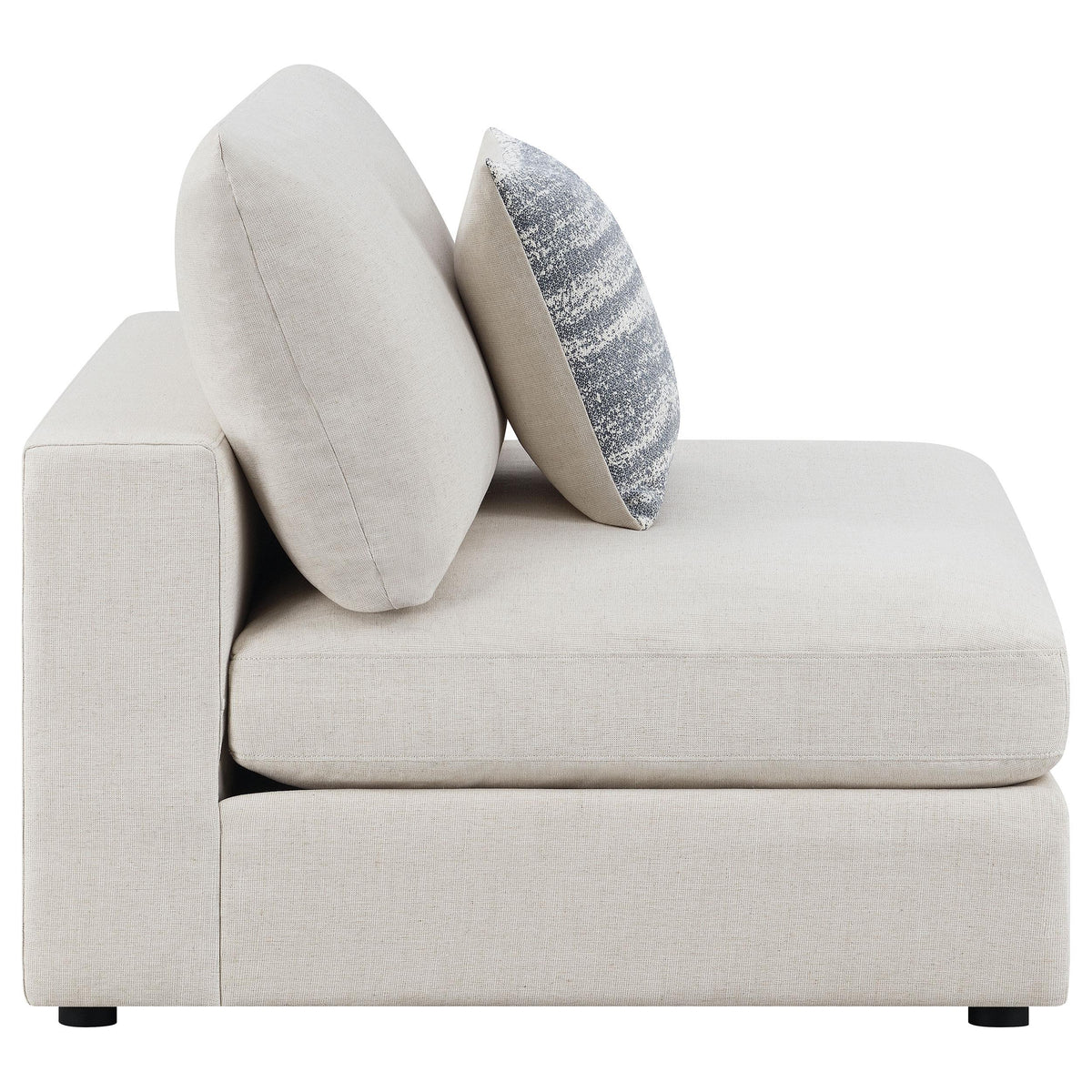 Serene Armless Chair in Beige - Coaster Furniture