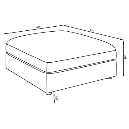 Serene Ottoman in Beige - Coaster Furniture