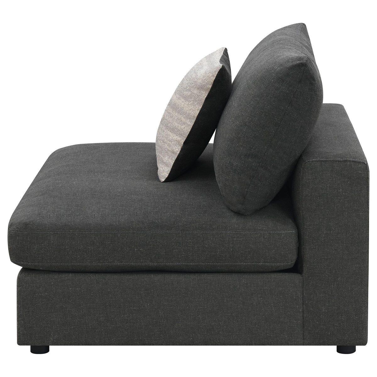 Serene Armless Chair in Beige - Coaster Furniture