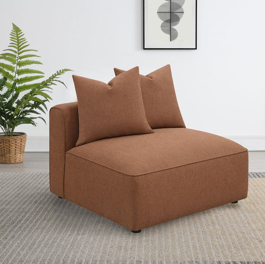 Jennifer Armless Chair in Terracotta - Coaster Furniture