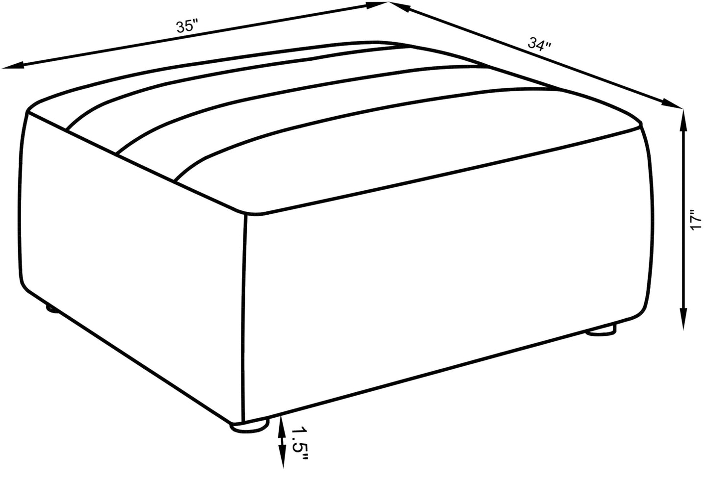 Sunny Ottoman - Ivory