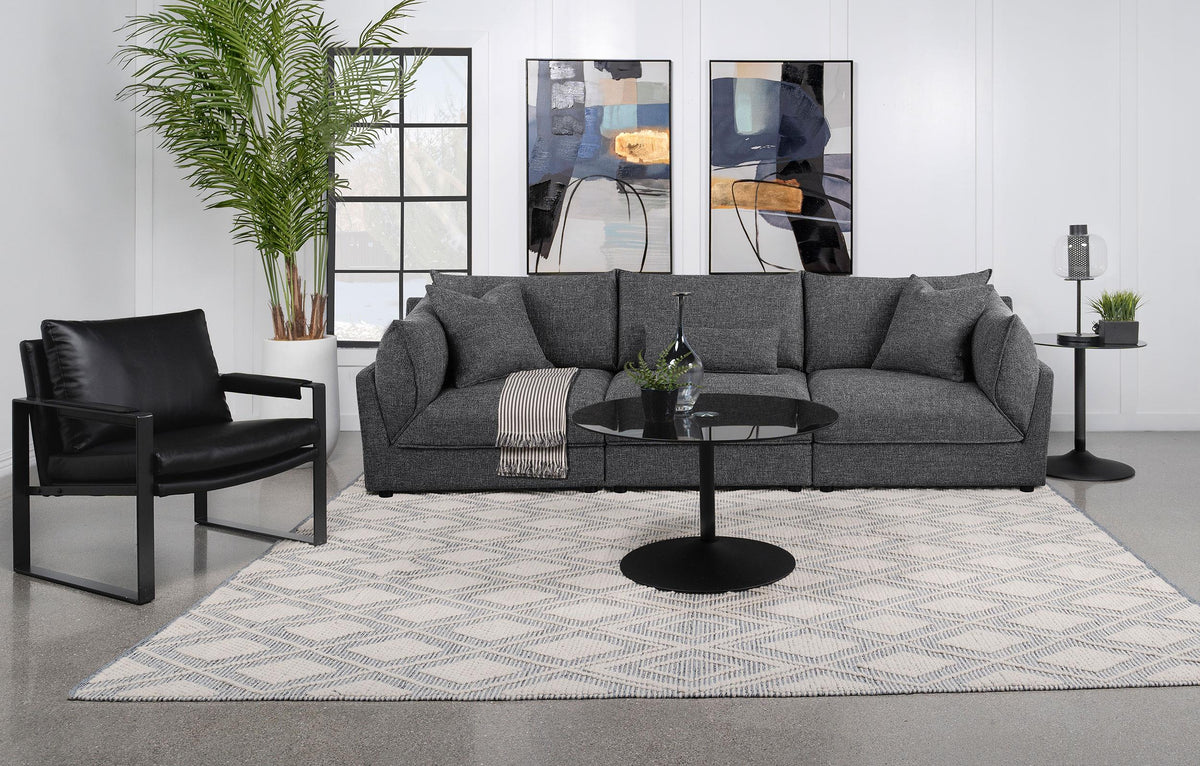 Sasha Sofa in Barely Black - Coaster Furniture