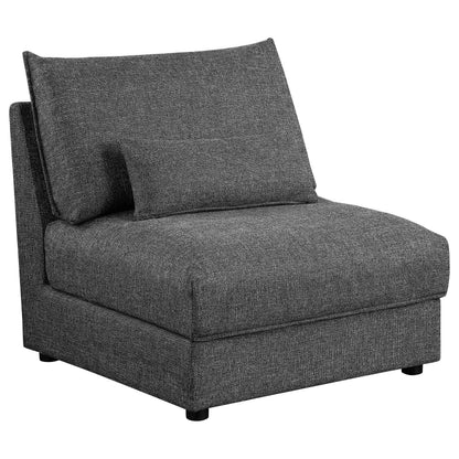 Sasha Armless Chair in Barely Black - Coaster Furniture