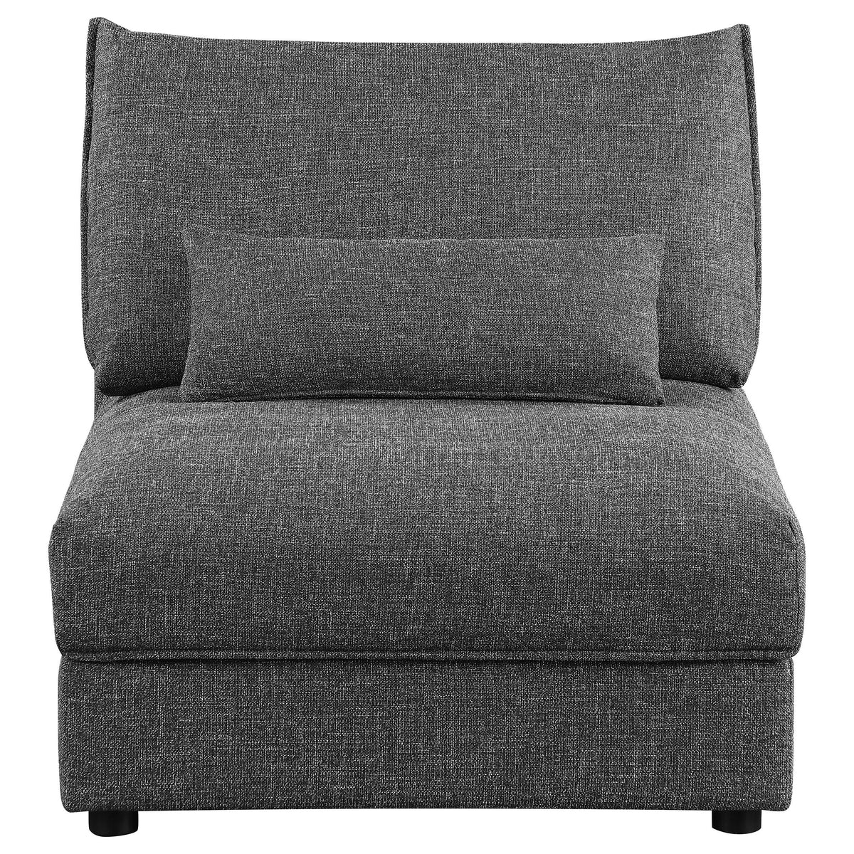 Sasha Armless Chair in Barely Black - Coaster Furniture