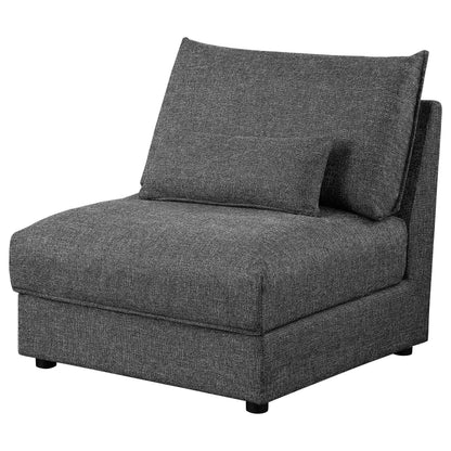 Sasha Armless Chair in Barely Black - Coaster Furniture