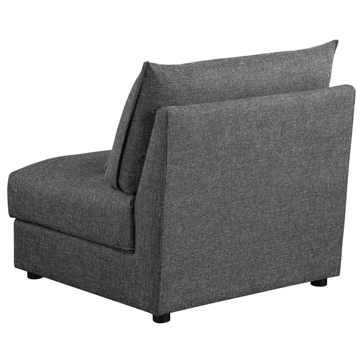 Sasha Armless Chair in Barely Black - Coaster Furniture