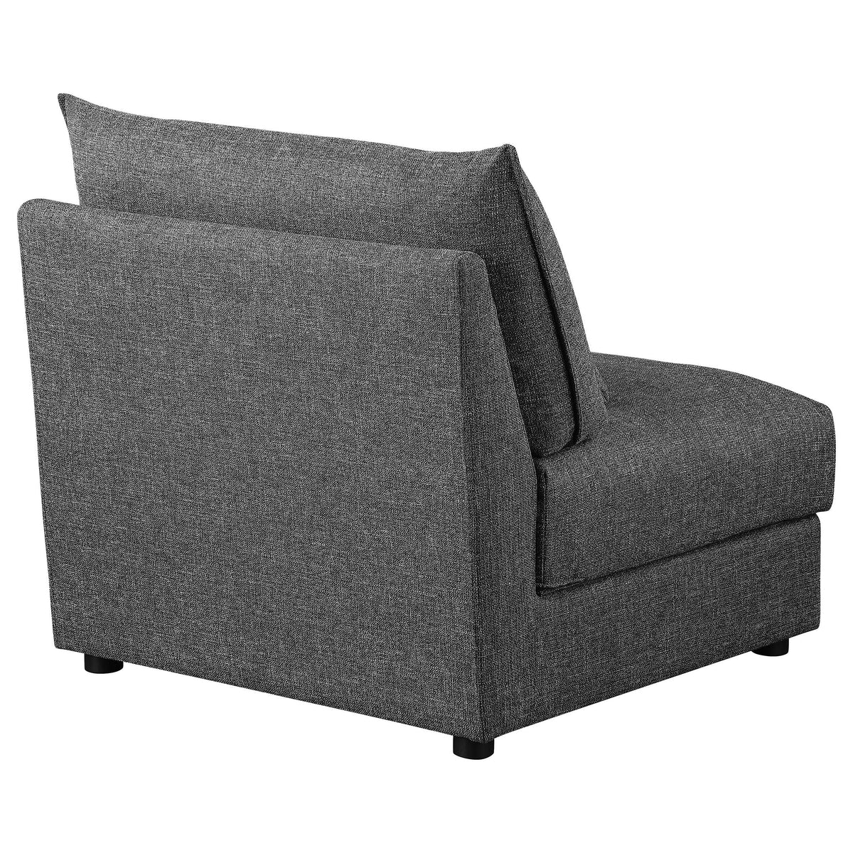 Sasha Armless Chair in Barely Black - Coaster Furniture