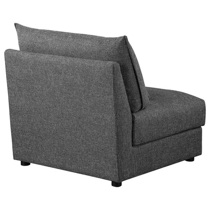 Sasha Armless Chair in Barely Black - Coaster Furniture