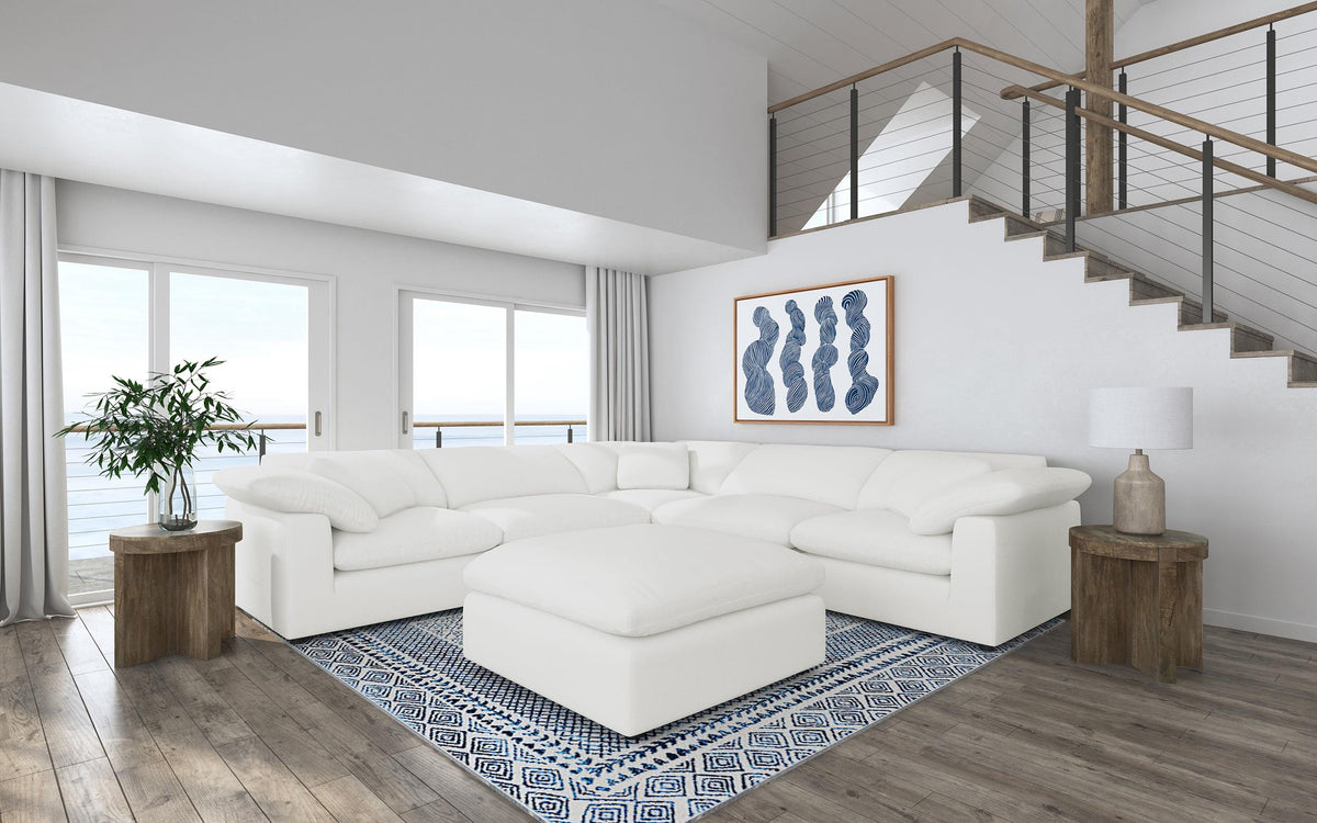 Raleigh Ottoman in Ivory - Coaster Furniture
