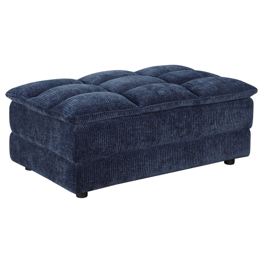 Atlantic Ottoman in Blue - Coaster Furniture