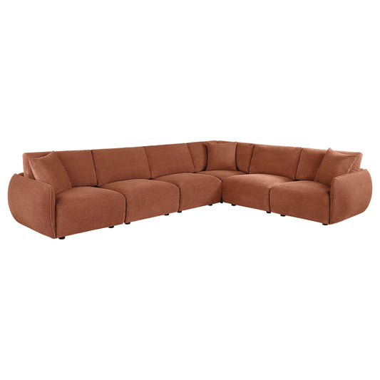 Elysia Sectional 6-Piece Set in Coral - Coaster Furniture