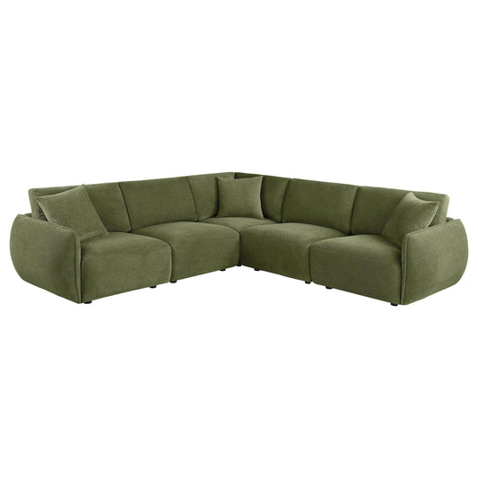 Elysia Sectional 5-Piece Set in Coral - Coaster Furniture