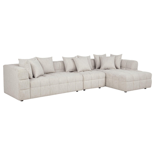 Amara Sectional 3-Piece Set in Ivory - Coaster Furniture