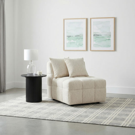 Amara Armless Chair in Ivory - Coaster Furniture