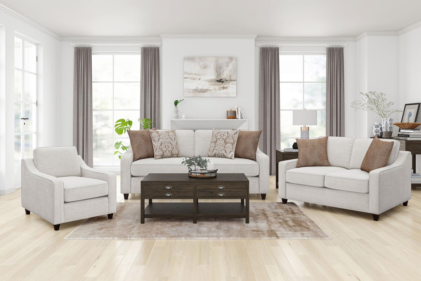 Christine Stationary Sofa Set