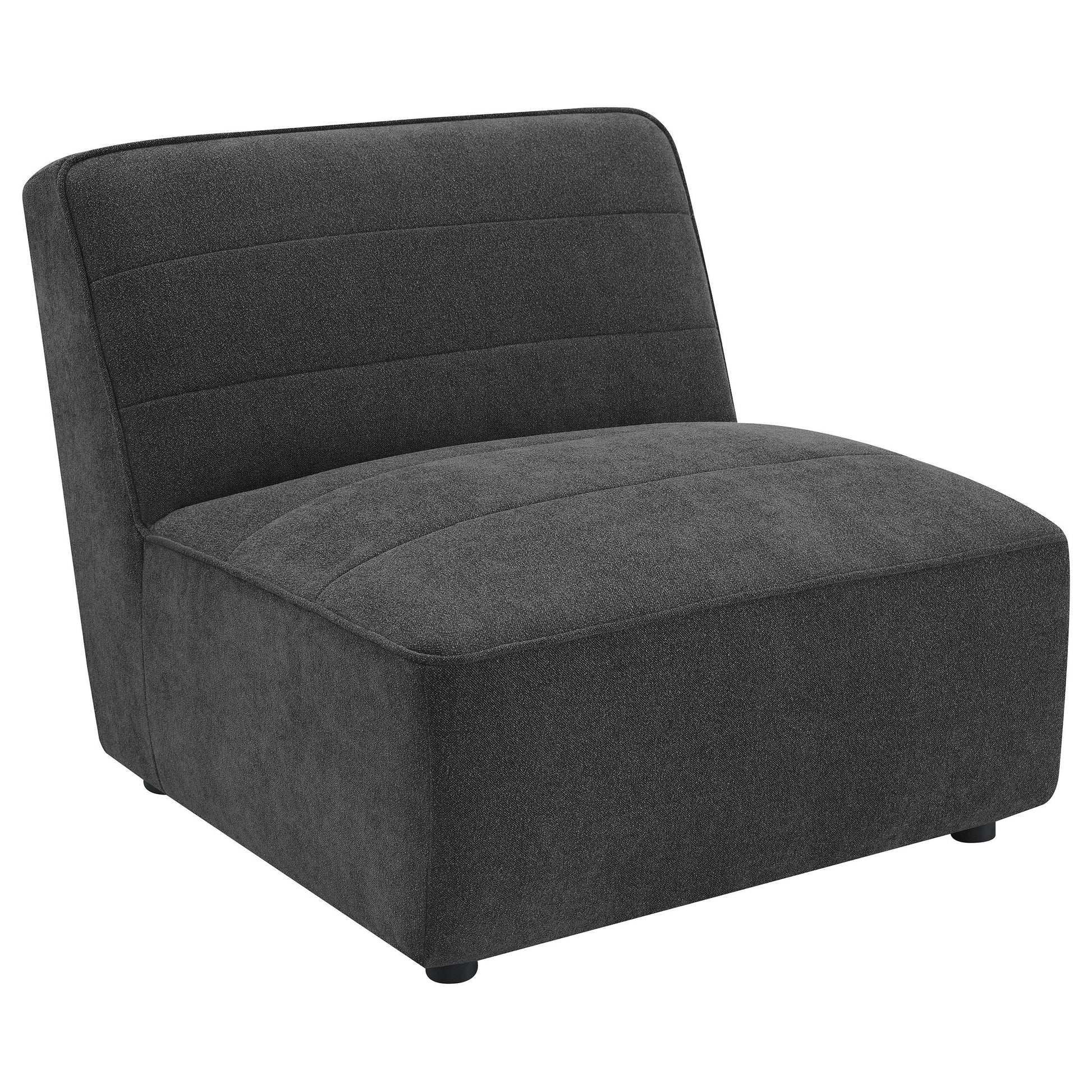 Sunny Armless Chair - Dark Charcoal