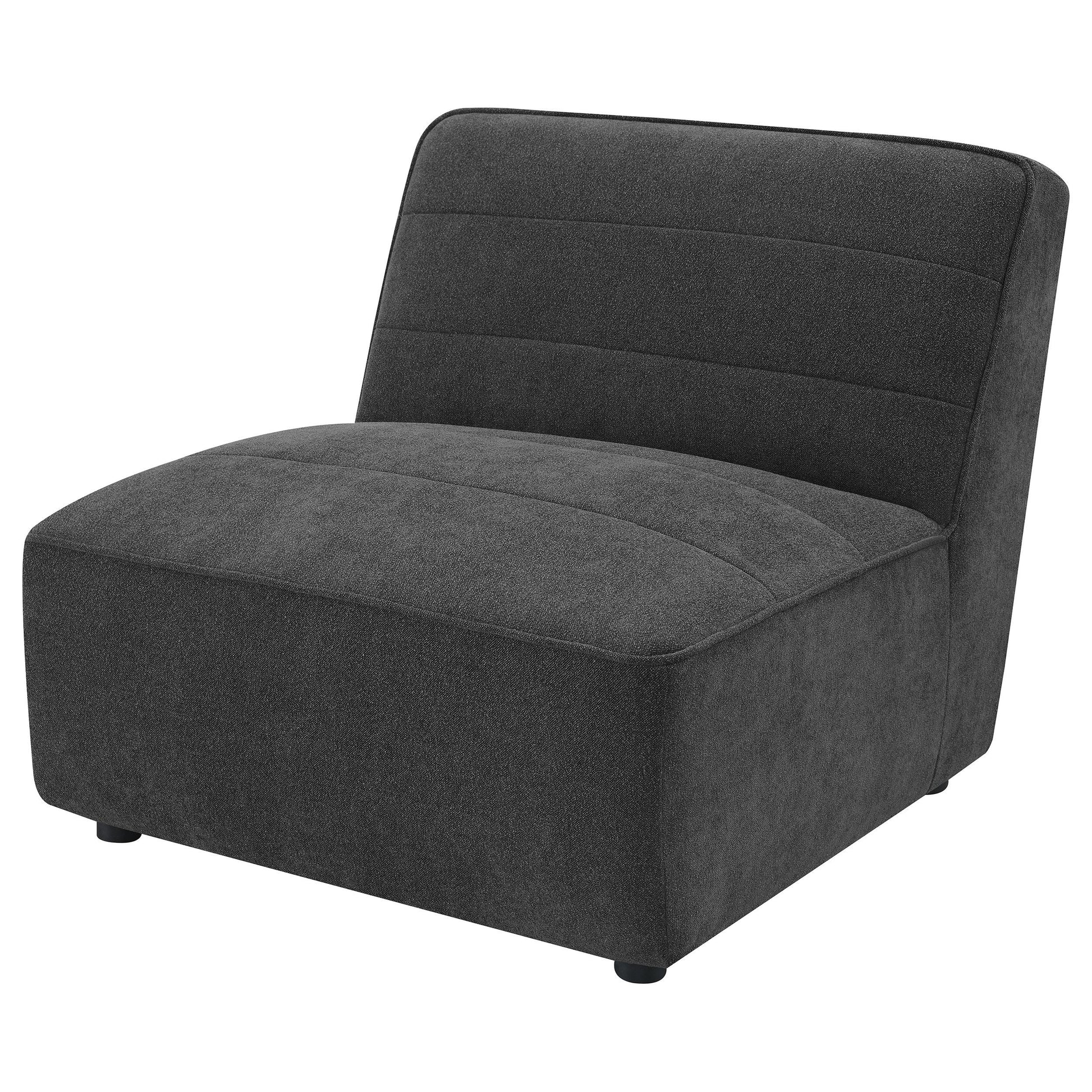 Sunny Armless Chair - Dark Charcoal