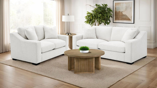 Ashlyn Stationary Sofa Set in Sand - Coaster Furniture