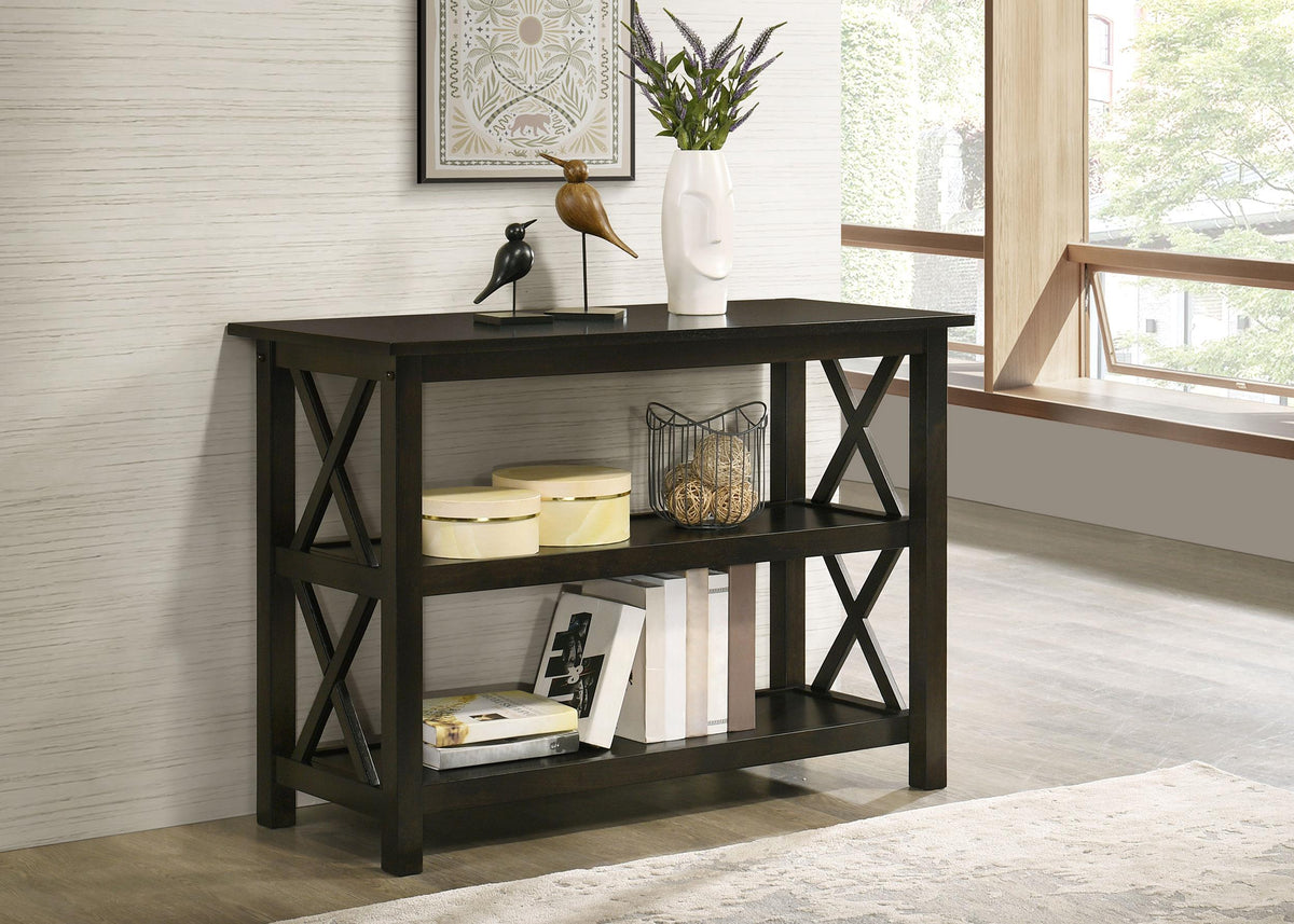 Rachelle Sofa Table in Dark Merlot - Coaster Furniture