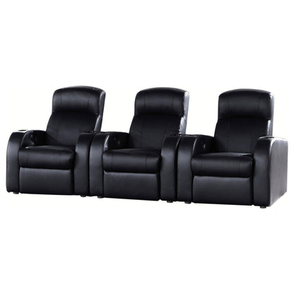 Cyrus 3-Piece Theater Seating in Black - Coaster Furniture