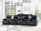 Cyrus 5-Piece Theater Seating in Black - Coaster Furniture