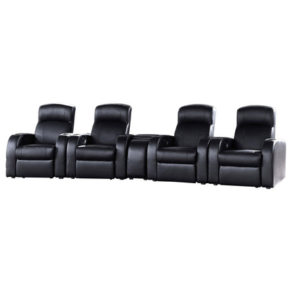 Cyrus 5-Piece Theater Seating in Black - Coaster Furniture