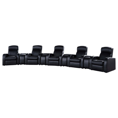 Cyrus 9-Piece Theater Seating in Black - Coaster Furniture