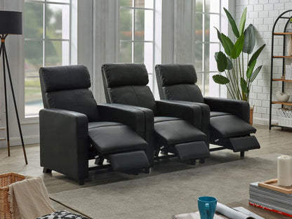 Toohey Theater Seating in Black - Coaster Furniture