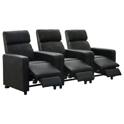 Toohey Theater Seating in Black - Coaster Furniture