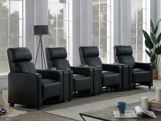 Toohey Theater Seating in Black - Coaster Furniture