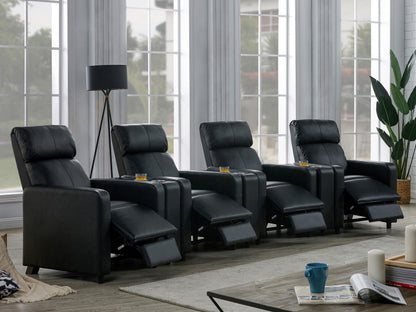 Toohey Theater Seating in Black - Coaster Furniture