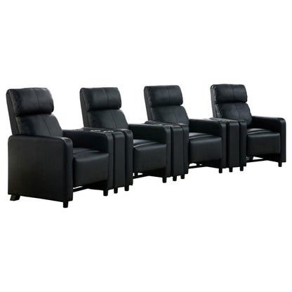 Toohey Theater Seating in Black - Coaster Furniture