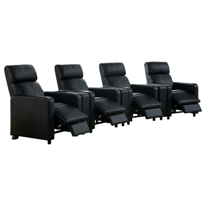 Toohey Theater Seating in Black - Coaster Furniture